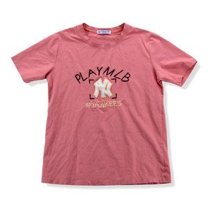 Play MLB Yankees Tee Shirt‎ Pink Size Small